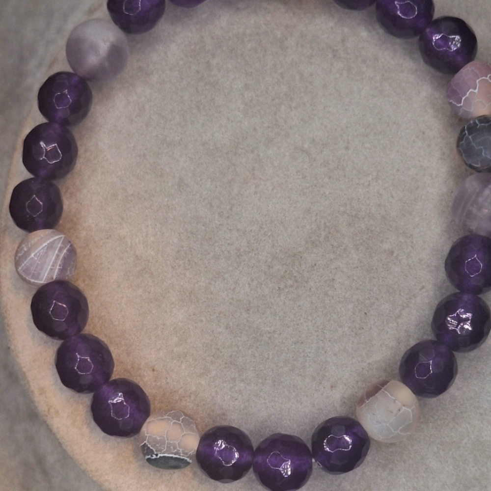 PRETTY HANDBEADED STRETCH BRACELET
